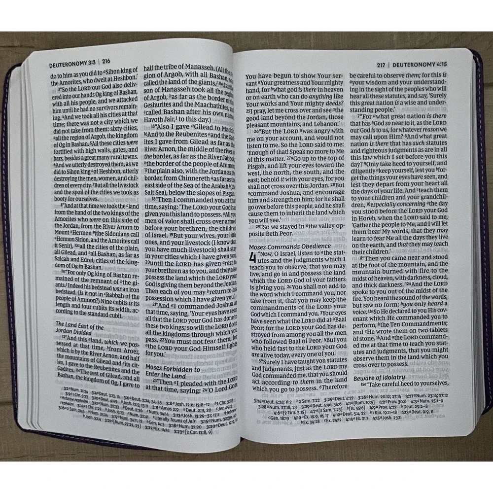 Holy Bible New King James Version Purple Leather Thomas Nelson Publishers